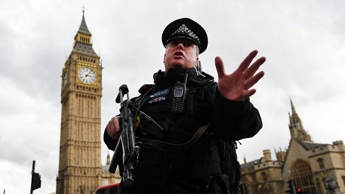 A police officer at near the attack that took place in London